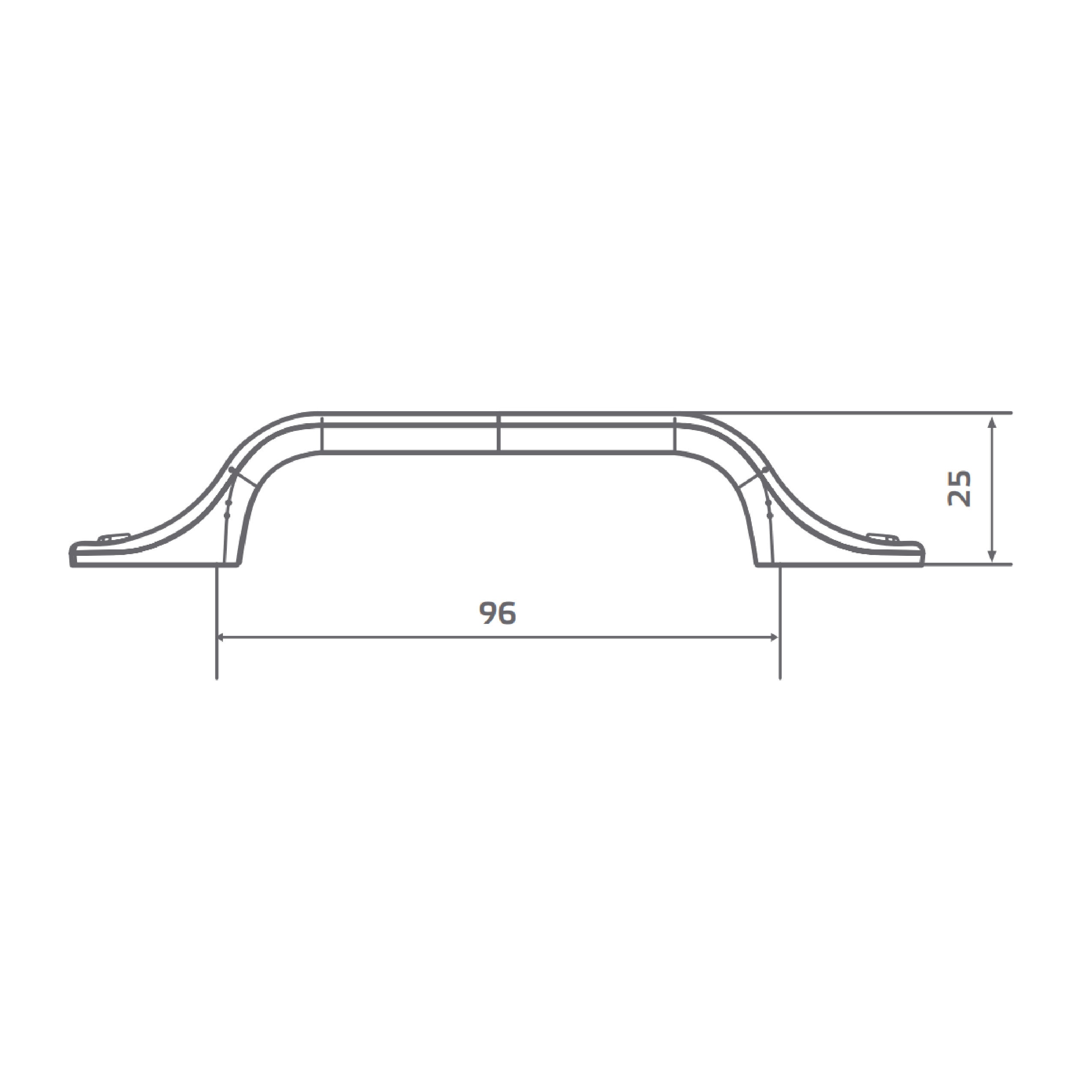 86471253 Ручка-скоба C-32 96 мм, цвет черный матовый STLM-0069026 Santreyd  - Вид №4