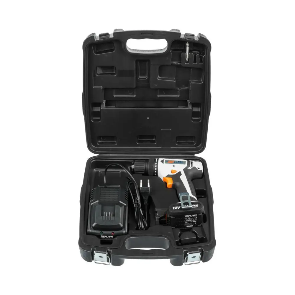 Дрель-шуруповерт аккумуляторная Dexter Power CDT112LD.4, 12 В Li-ion 2 Ач 80133659 STLM-2029573  - Вид №6