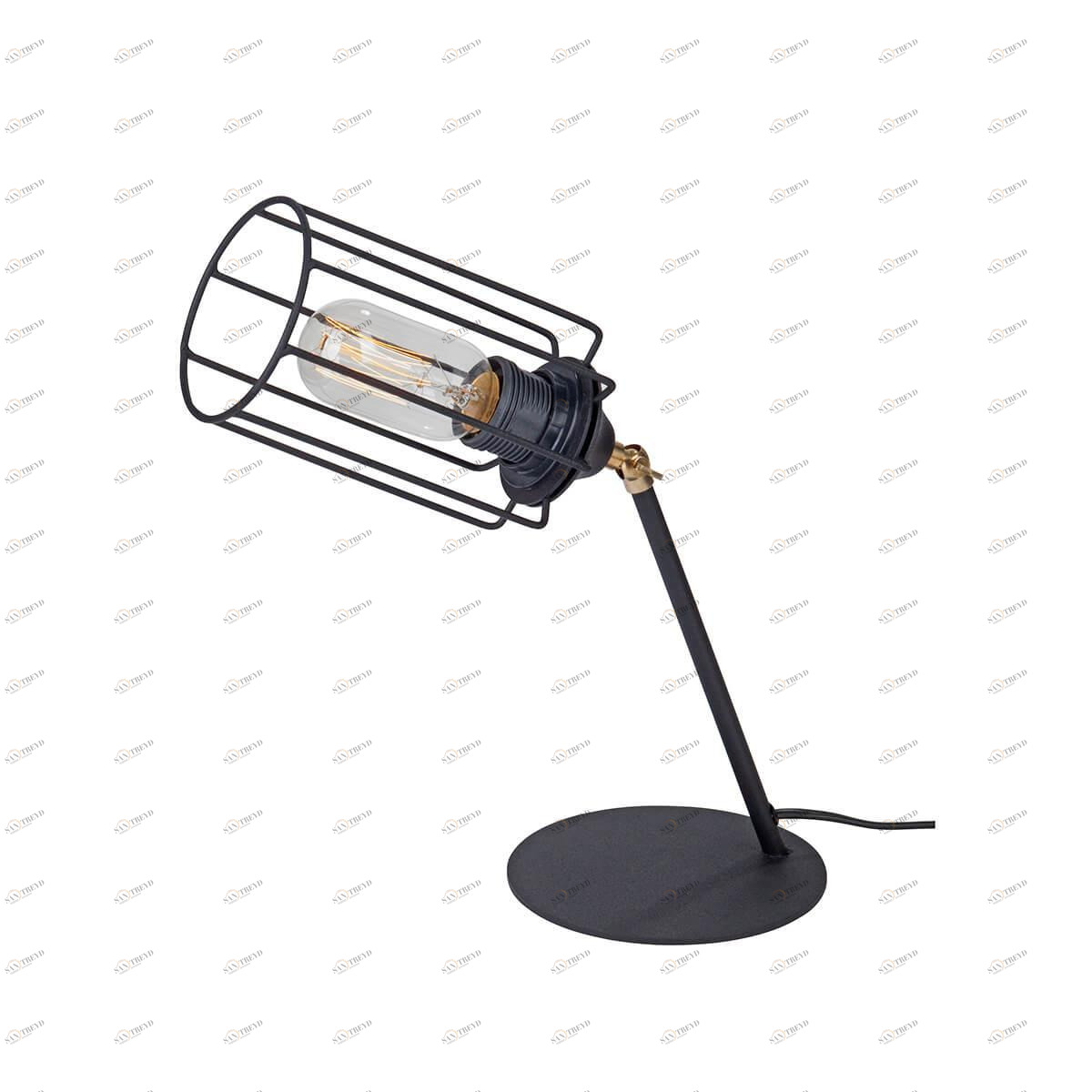 Настольная лампа черная с металлическим абажуром-цилиндром Vitaluce V4564-1/1L VITALUCE ИНТЕРЬЕРНЫЕ 00-3834856 Черный 