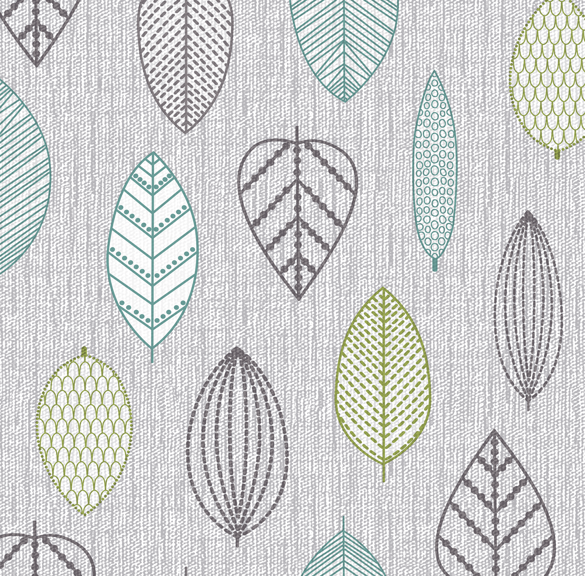 89197219 Скатерть Листья прямоугольная 160x135 см цвет серый Мажор STLM-0079727 Santreyd  - Вид №1