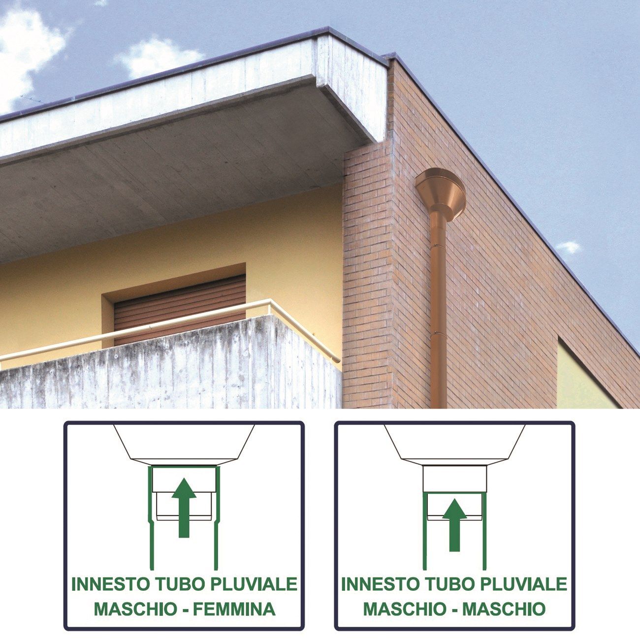 Круглый сборщик водосточных труб First Corporation First Plast ARCH-00152802 - Вид №1