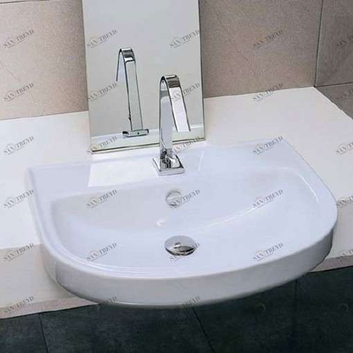 SLL001 Полувстраиваемая раковина консольная 50 см белая ArtCeram Washbasins 
