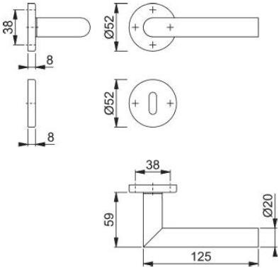 HOPPE Антибактериальная ручка из нержавеющей стали Amsterdam sun-id-1369725 - Вид №4