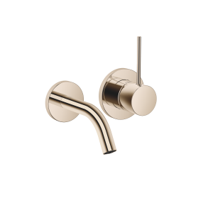 META  SLIM Смеситель для раковины настенный однорычажный без донного клапана - Светлое золото 36867662-26