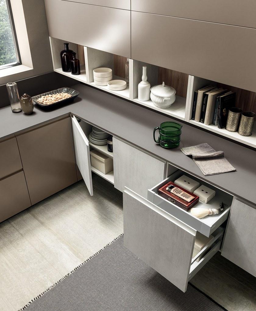 Febal Casa Линейная лакированная встроенная кухня sun-id-1457235 - Вид №14