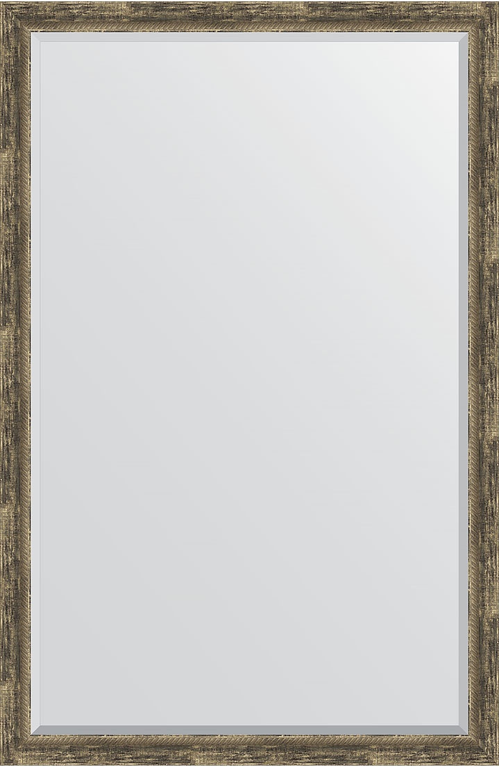 BY 3616 Зеркало с фацетом в багетной раме - старое дерево с плетением 70 mm EVOFORM Exclusive