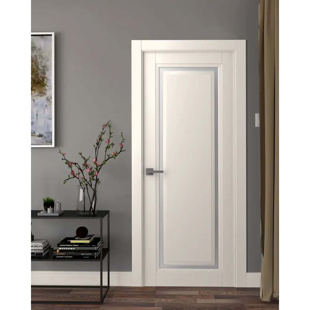 Дверь межкомнатная Аурум 1 глухая эмаль цвет жемчужный 80x200 см BELWOODDOORS STLM-2078577 - Вид №1