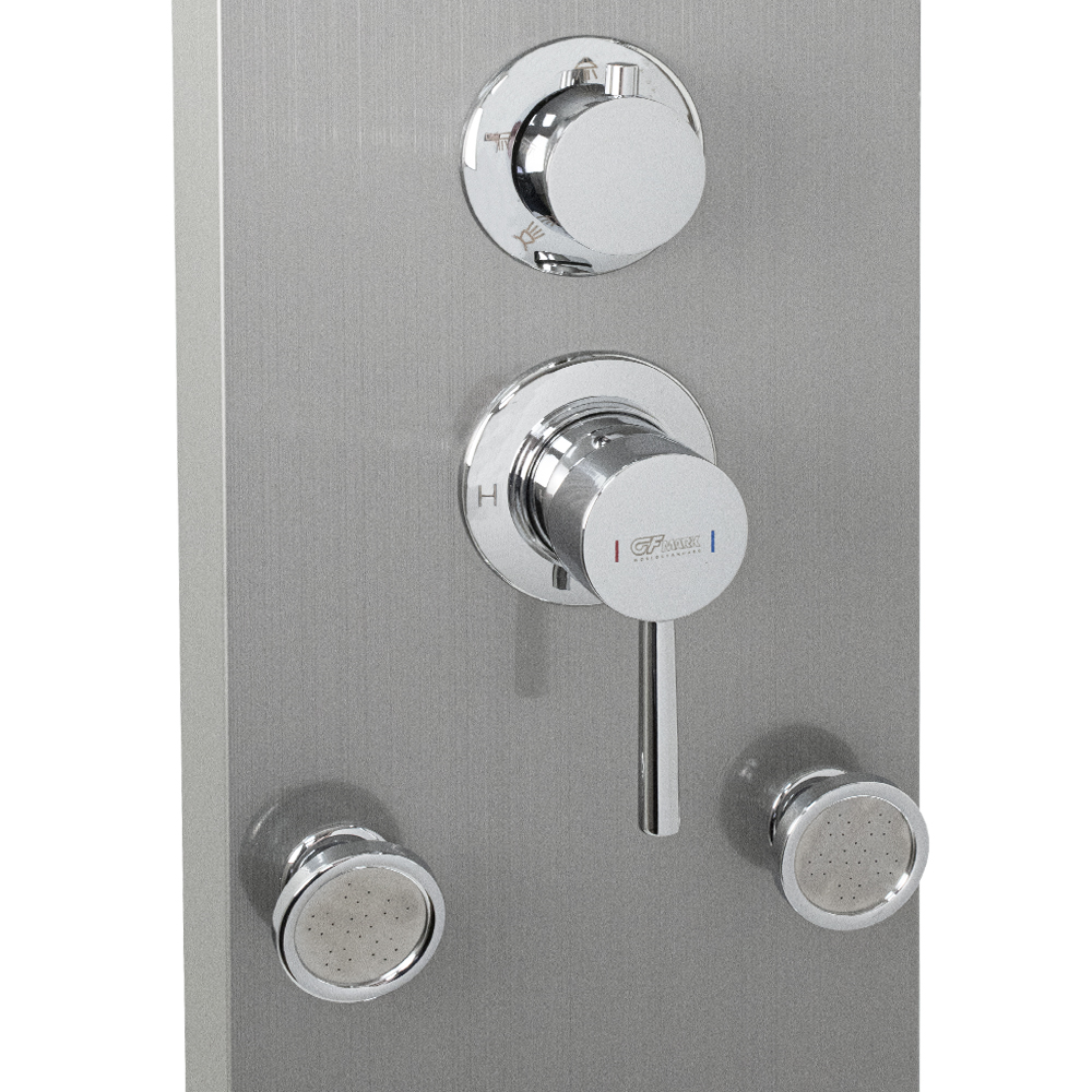 GFmark - Душевая панель - "тропический душ" с двумя лейками, корпус ЗАЦАРАПАННАЯ, нержавеющая сталь марки 304, код: 5510  - Вид №4