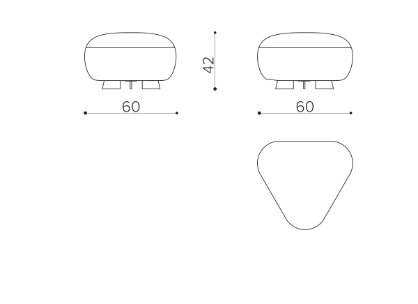 CD 60TR Треугольный модуль 60см True Design Code - Вид №1