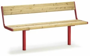 VESTRE Скамья из стали и дерева со спинкой April