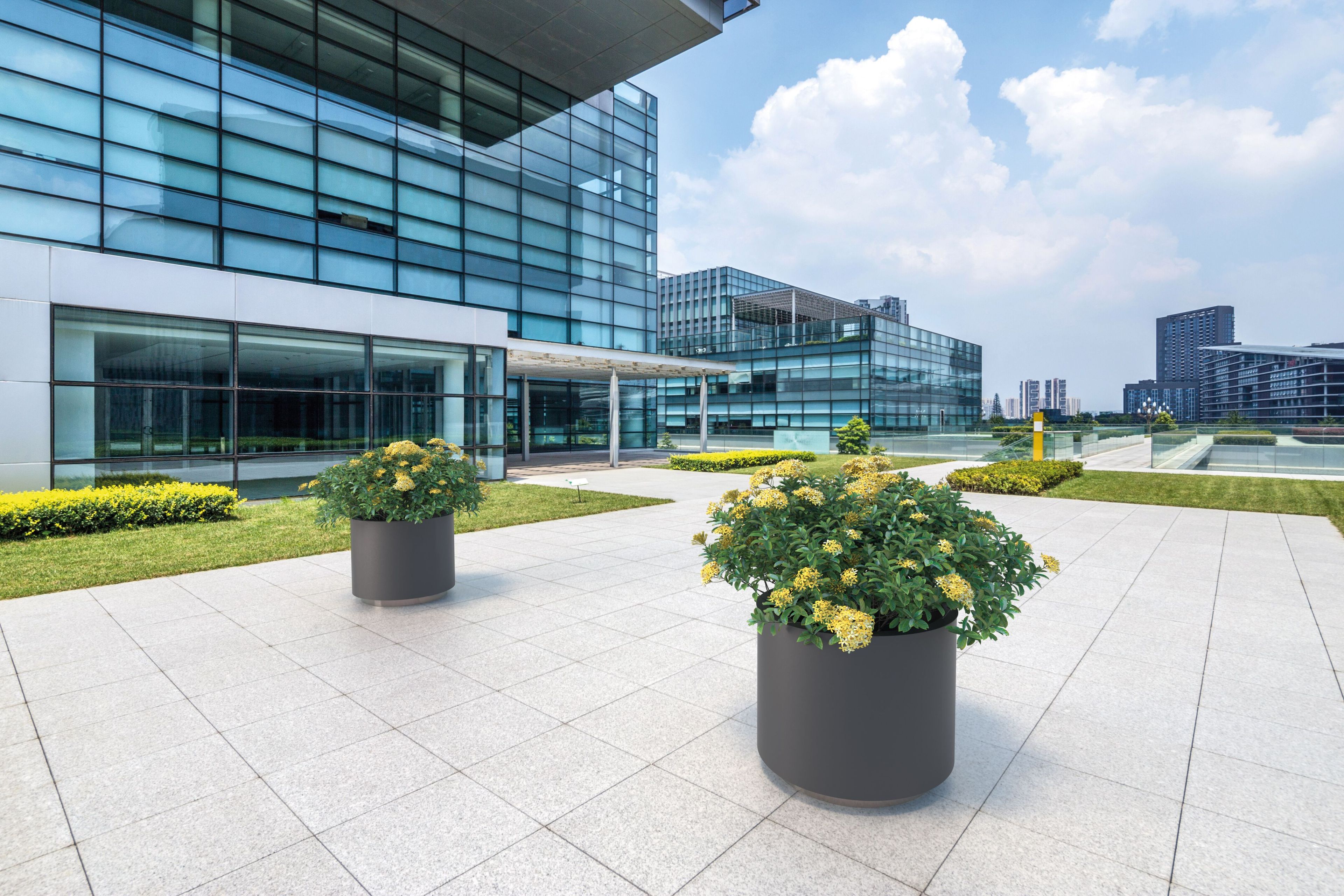 Круглый стальной плантатор Studio Città FLORA ARCH-00089403 - Вид №3