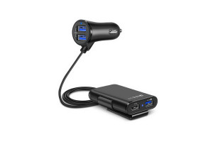 16722321 Автомобильное зарядное устройство с удлинителем 4 USB 2,4А+3,4А, кабель 1,8м CH-U4-5 WIIIX