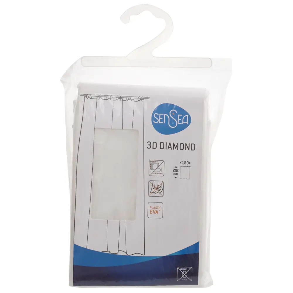 Штора для ванной комнаты Sensea «Diamond» 180х200 см 18425242 STLM-2212312 Без серии - Вид №1