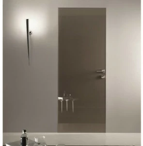 GAROFOLI Распашная дверь заподлицо со стеной из цветного стекла Design