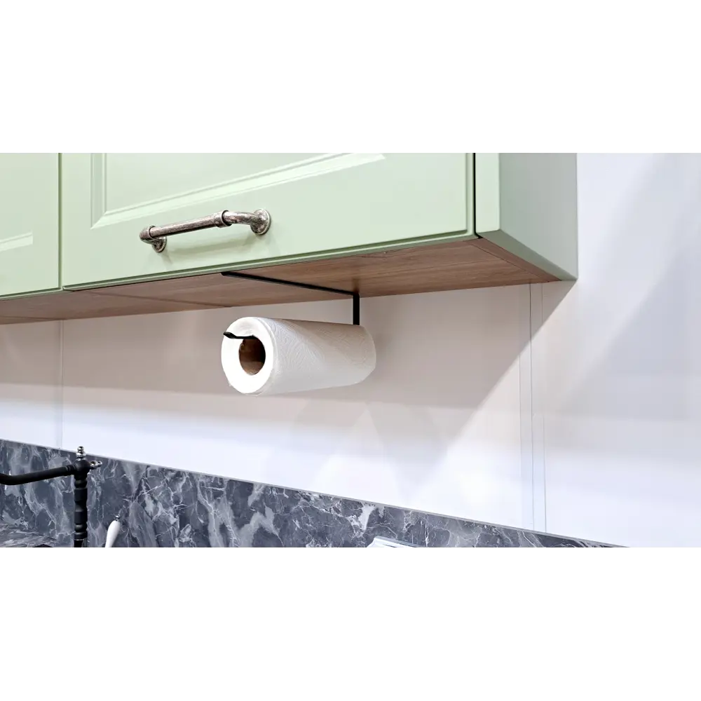 Держатель для кухонных бумажных полотенец KONSENSA 9.8 см сталь цвет черный STLM-2200987 - Вид №2