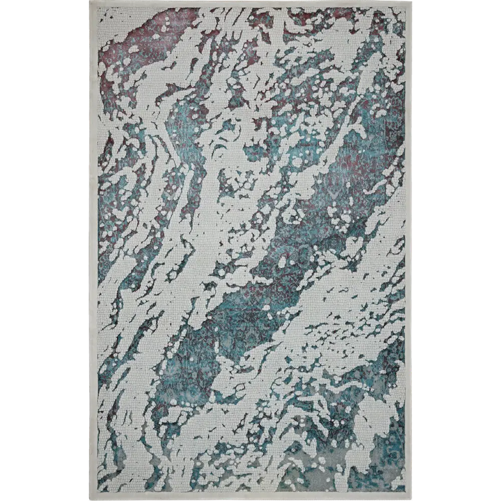 Ковер полиэстер Берлино 1907 L 100x150 см цвет бирюзовый CTIM STLM-2001963 - Вид №1