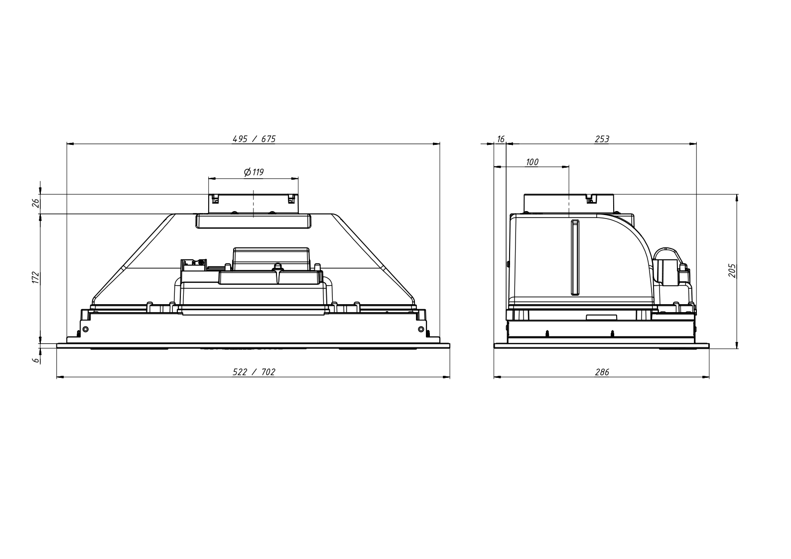 5346502 Вытяжка полновстраиваемая ELIKOR Casper 70Н-450-П3Д серебристый STDN-0028614 - Вид №8