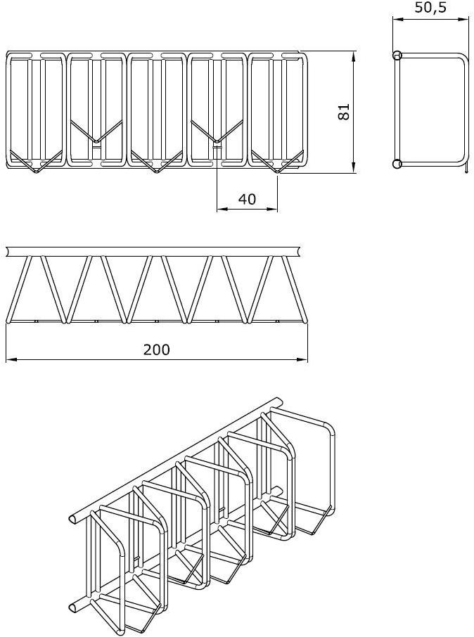 Euroform W Крепление для велосипедов из металла  183  - Вид №2