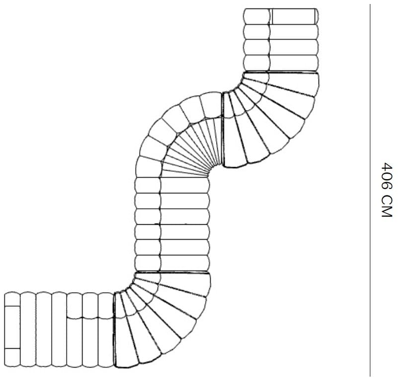 Тканевый изогнутый модульный диван NORR11 студия ARCH-00086489 - Вид №9