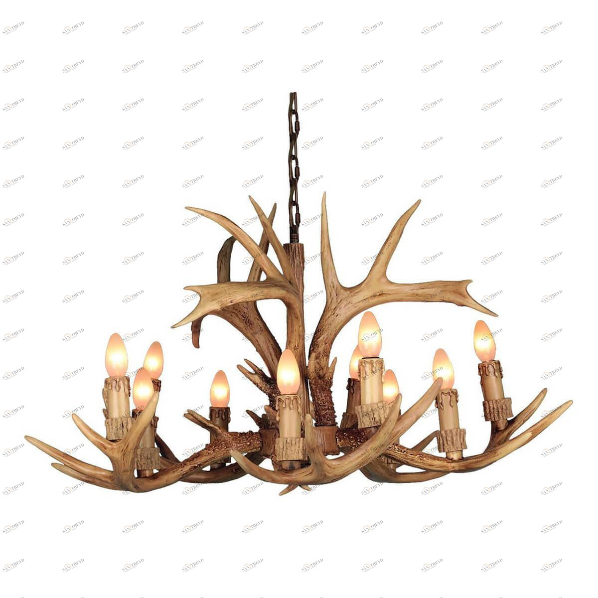 Подвесная люстра Omnilux OML-52003-10 коричневая OMNILUX ДИЗАЙНЕРСКИЕ 188090 Коричневый 