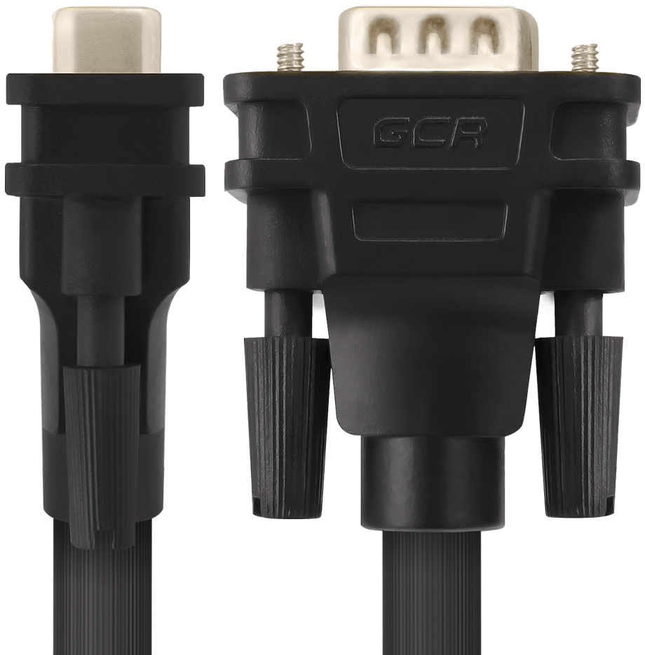 GCR-VM2VM2-15.0m кабель svga 15.0м чёрный, позолоченные контакты, ферритовые кольца, od8.0mm. 15m / 15m premium , 28/28 awg, двойной экран Greenconnect Santreyd  - Вид №4