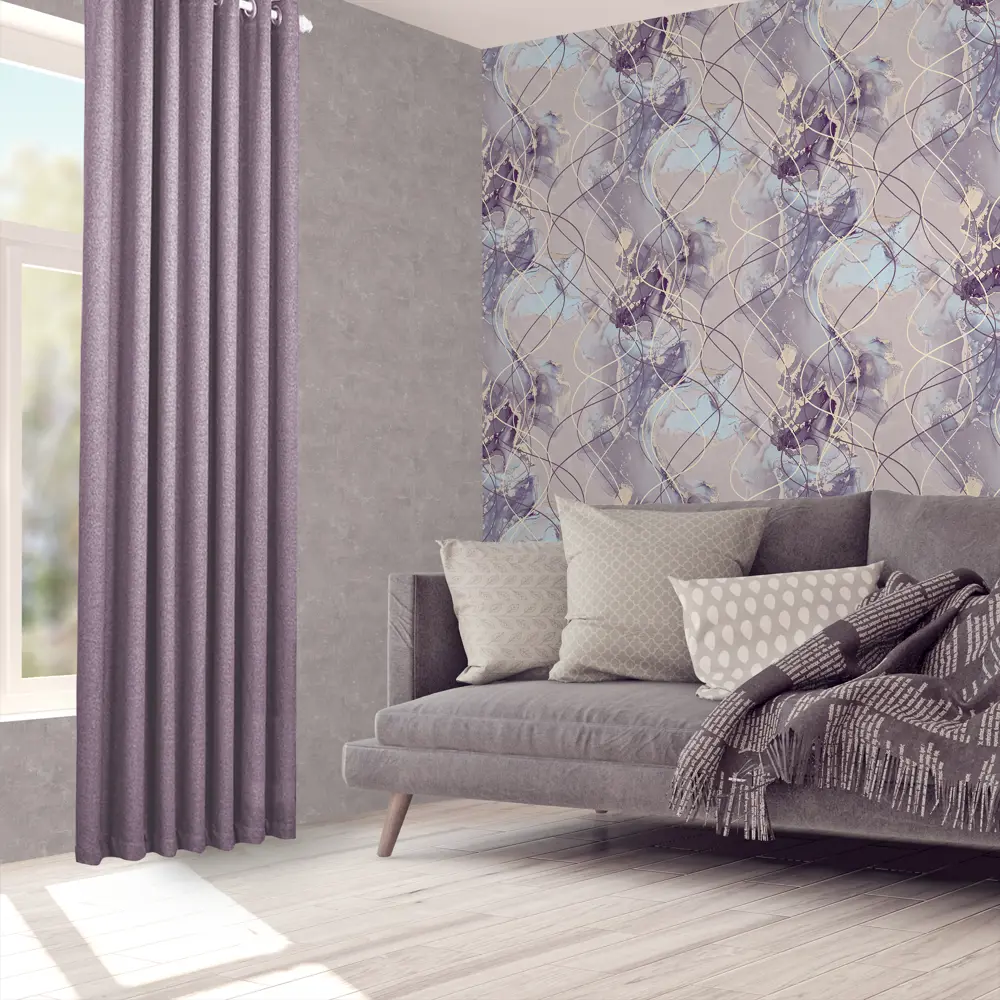 Обои флизелиновые Victoria Stenova Ocean фиолетовые 1.06 м 989824 82748649 STLM-2009715 - Вид №3