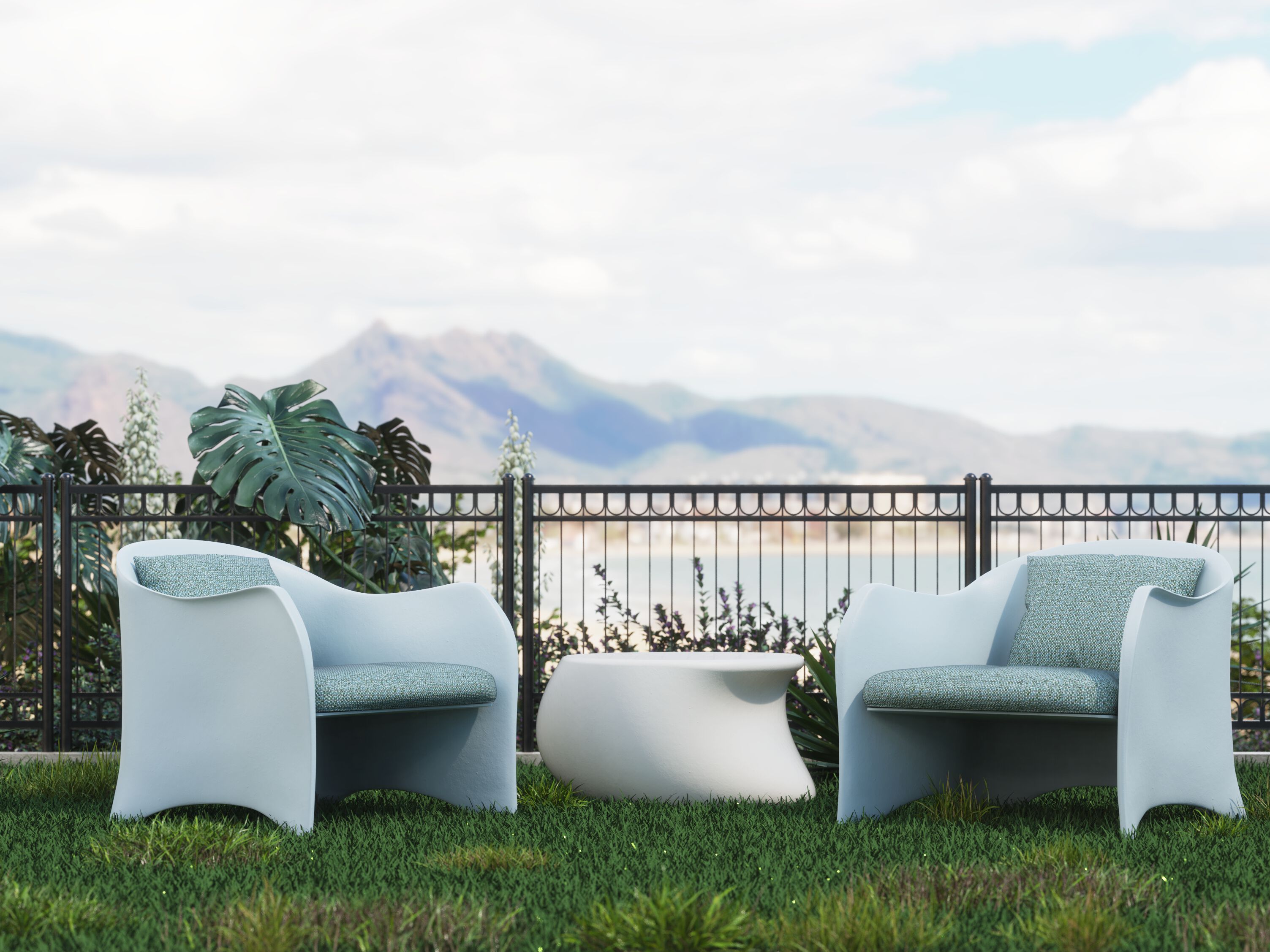 Стекловолокно садовое кресло с подлокотниками GANSK океан ARCH-00084535 - Вид №5