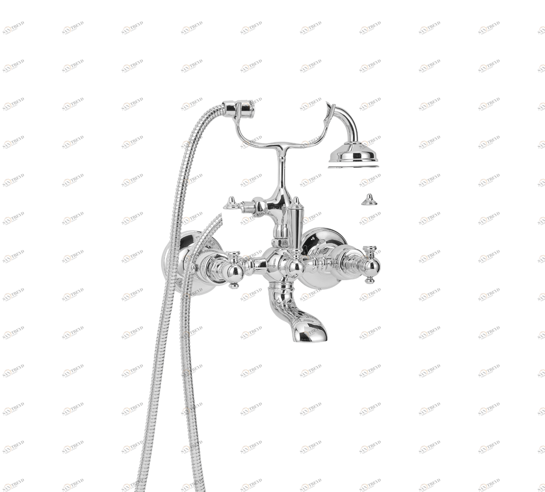 Gentry Home Смеситель для раковины мостик на 2 отверстия 200мм Berkeley Хром GH100372 