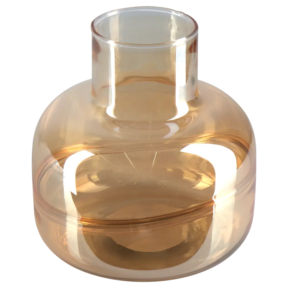 Ваза Line Shine VST-0233 стекло янтарная 24.5 см 89377996 STLM-2100786 Atmosphera 