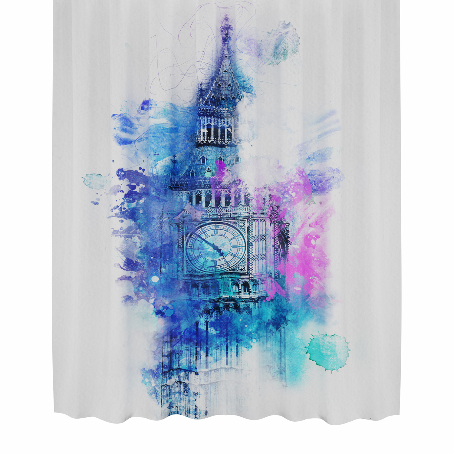 SC-81103 Lossa Шторка для ванной WasserKRAFT  - Вид №1