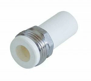 Штуцер с гайкой KALDE D20х3/4" НР белый