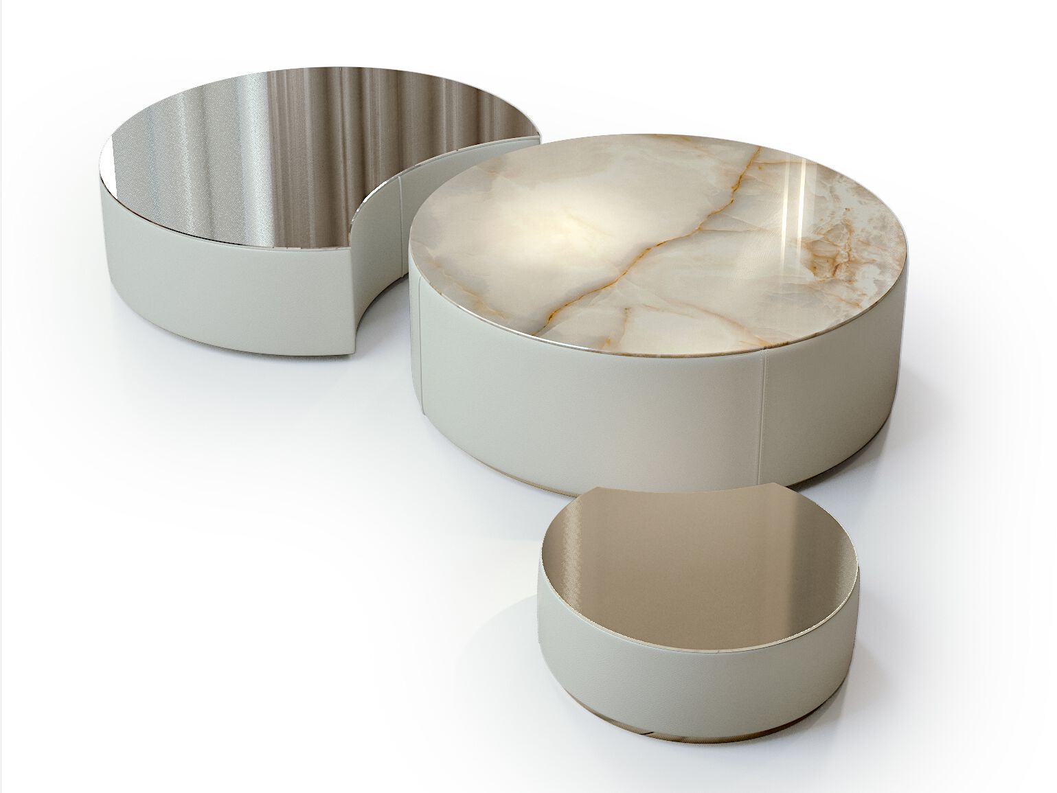 Набор керамических низких журнальных столиков Bizzotto Italia Atmosphera ARCH-00069554