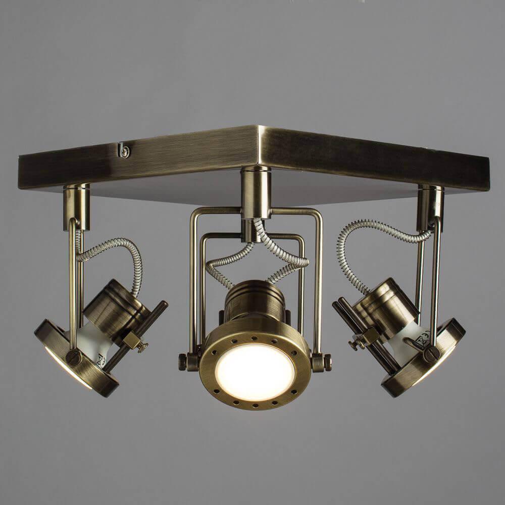 Спот потолочный галогеновый бронзовый Costruttore A4300PL-4AB ARTE LAMP COSTRUTTORE BRONZE 00-3923993 Бронза  - Вид №2