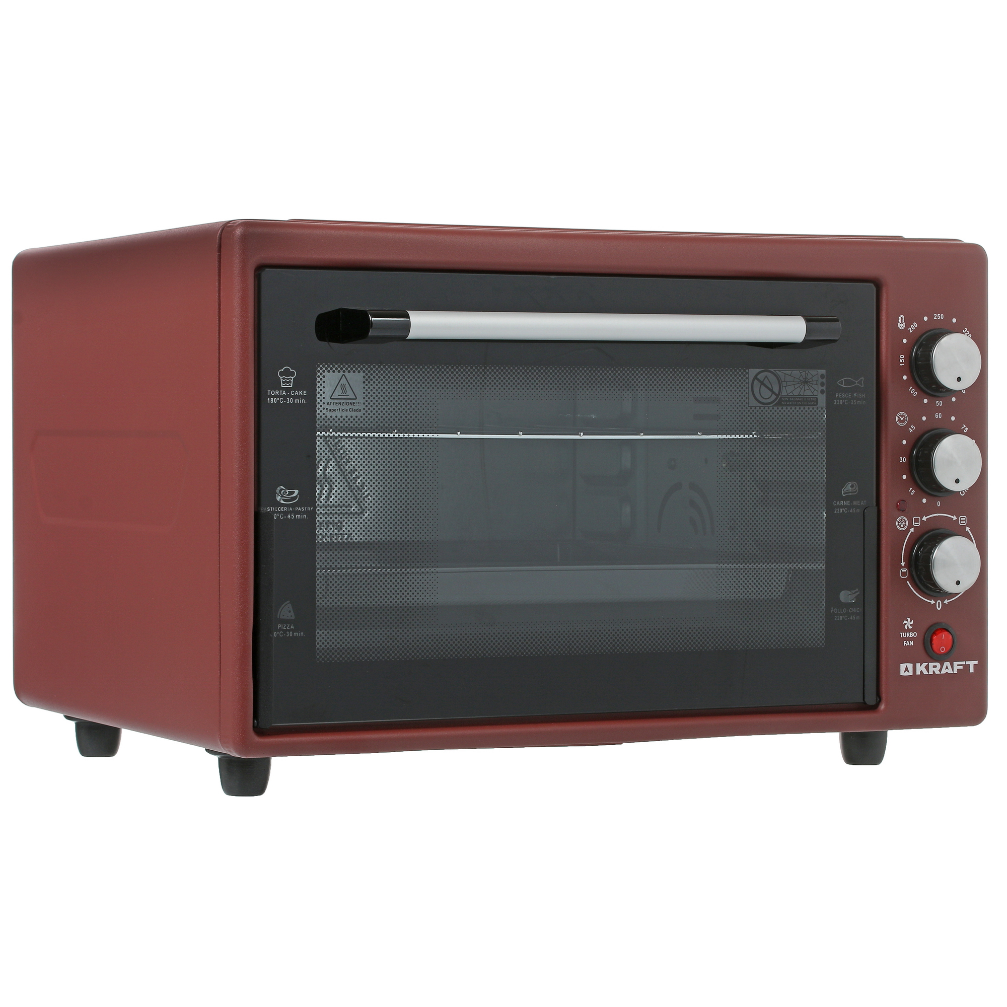 8187733 Мини-печь Kraft KF-MO 3804 RKR красный STDN-0092010 - Вид №2