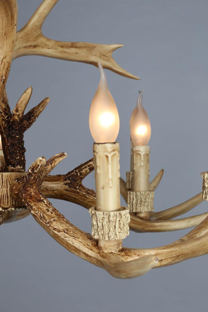 Подвесная люстра Omnilux OML-52003-10 коричневая OMNILUX ДИЗАЙНЕРСКИЕ 188090 Коричневый  - Вид №2