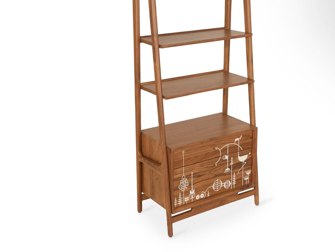 Книжный шкаф из тикового дерева Alankaram WIMA ARCH-00095169 - Вид №3