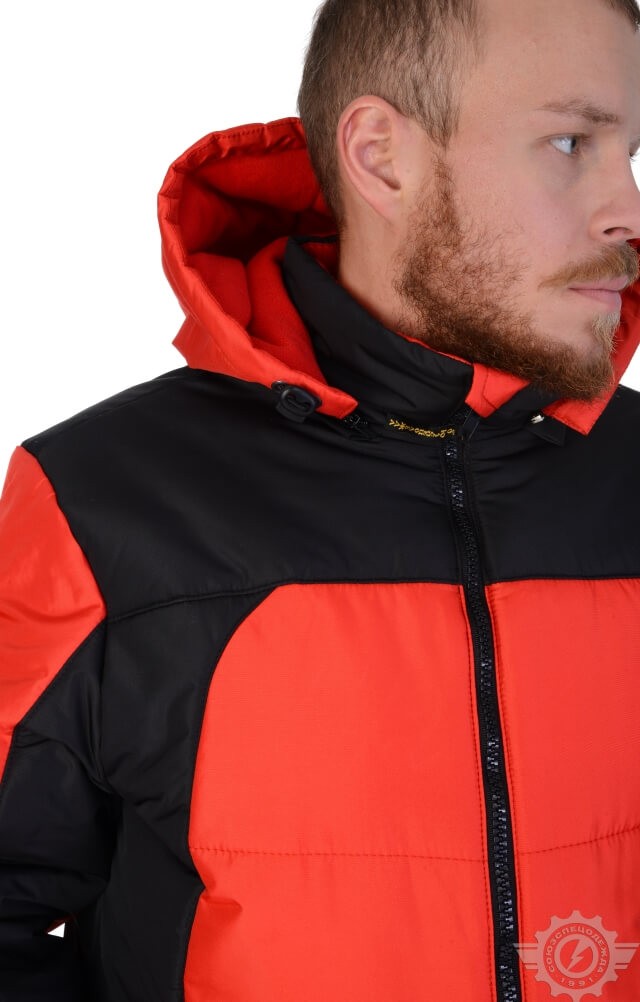 69382 Куртка "Тайгер" зимняя красно-черная  Зимняя спецодежда  размер 56-58/170-176  - Вид №9