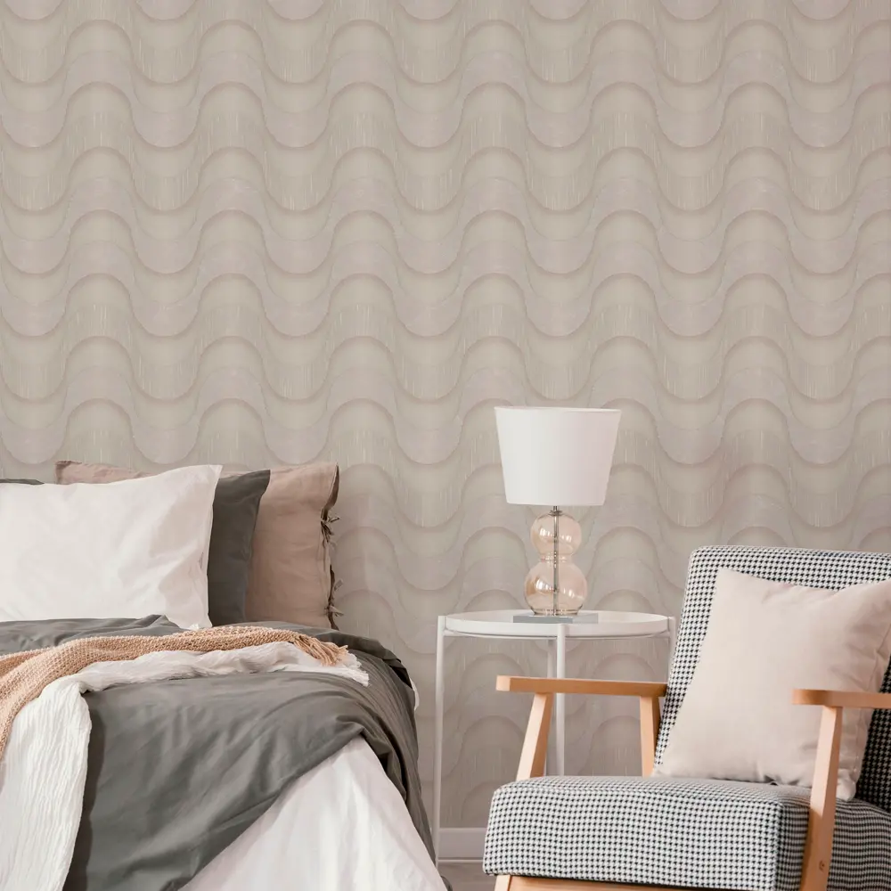 ОБОИ 1,06Х10М ФЛИЗ FLOW БЕЖ OR8022-01 ORNAMY STLM-2107657 - Вид №2