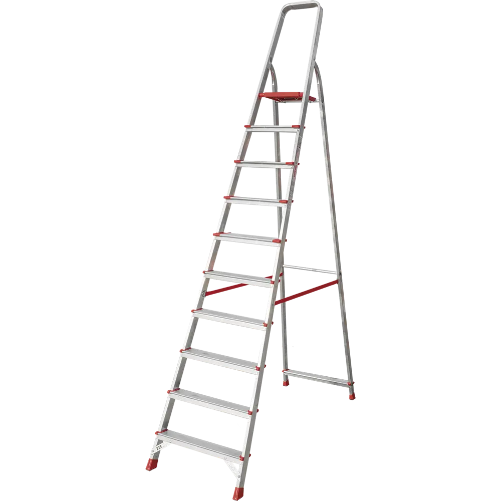 Стремянка алюминиевая Новая Высота — 10 ступеней для безопасной работы на высоте 86550429 STLM-0842137