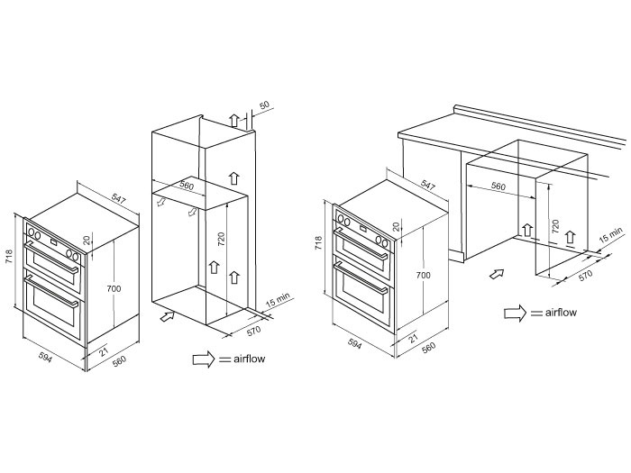 8160823 Электрический духовой шкаф KRONA ARTE 60 BL черный KRONA1 STDN-0010914 - Вид №10