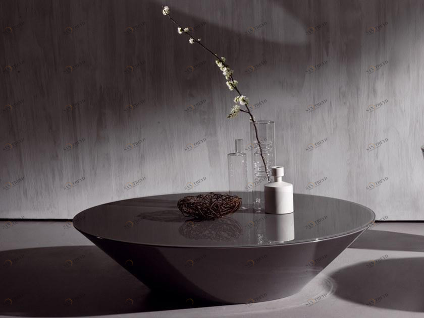 ACERBIS Круглый журнальный столик из Baydur® и хрусталя sun-id-1353005