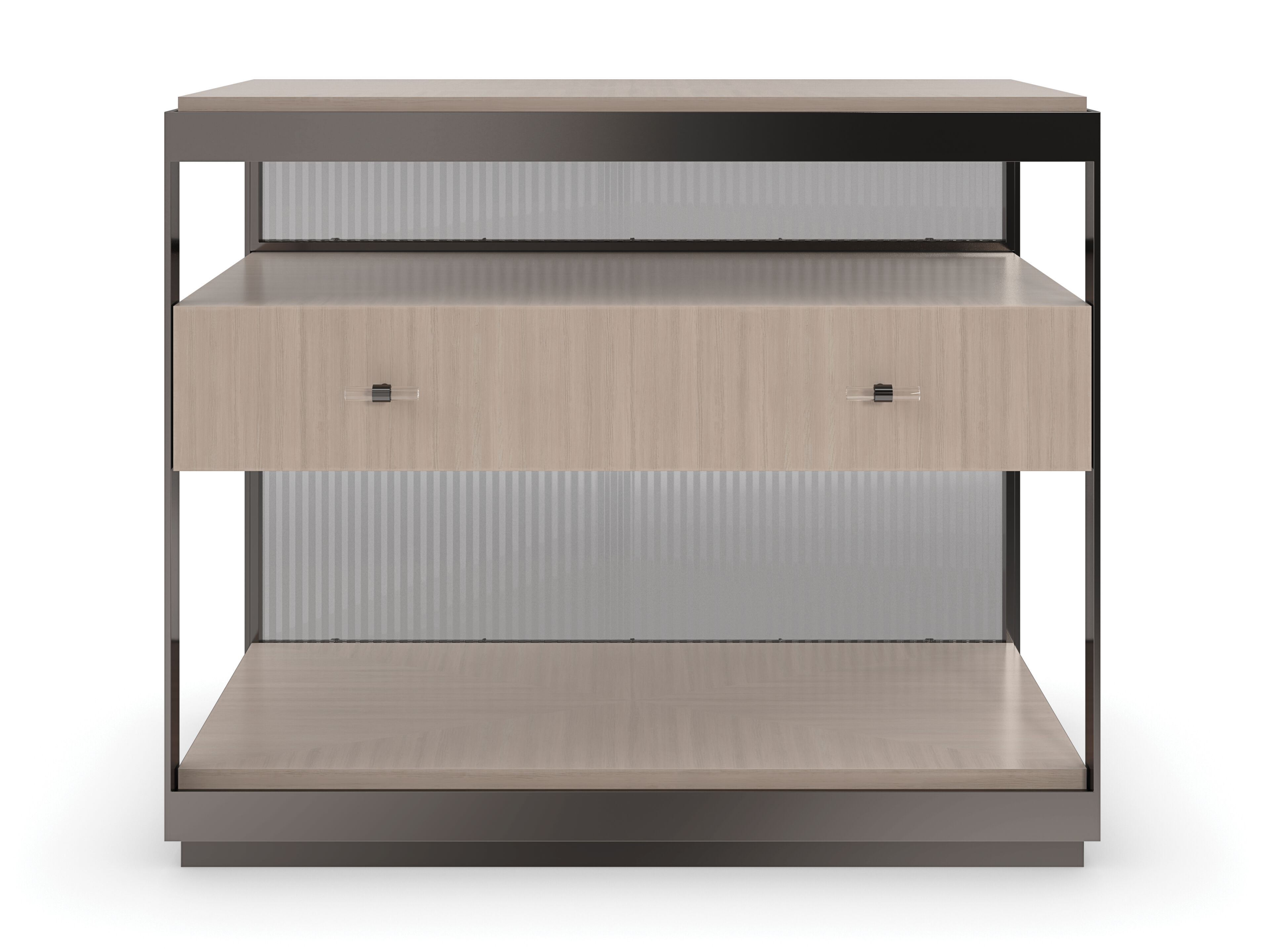 Высокий деревянный прямоугольный журнальный столик с отсеком для хранения Caracole FALLING WATERS ARCH-00111125