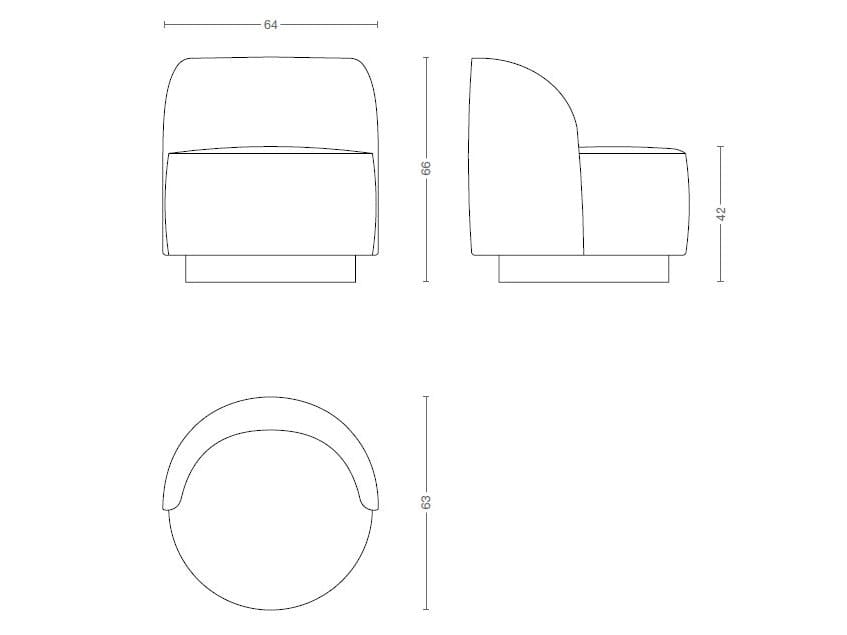 Тканевое кресло GIOPAGANI DIG IT ARCH-00073261 - Вид №3