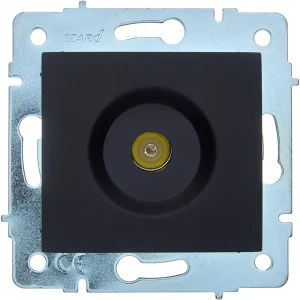 Розетка телевизионная встраиваемая Lezard Asti без заземления цвет черный бархат