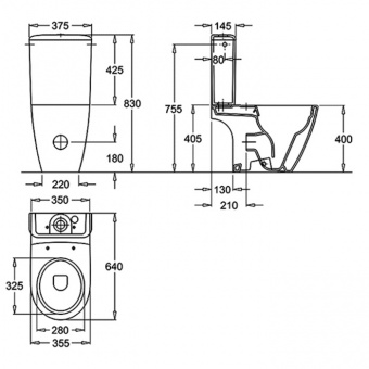 229420000 Бачок для унитаза Белый Keramag  Германия  - Вид №1
