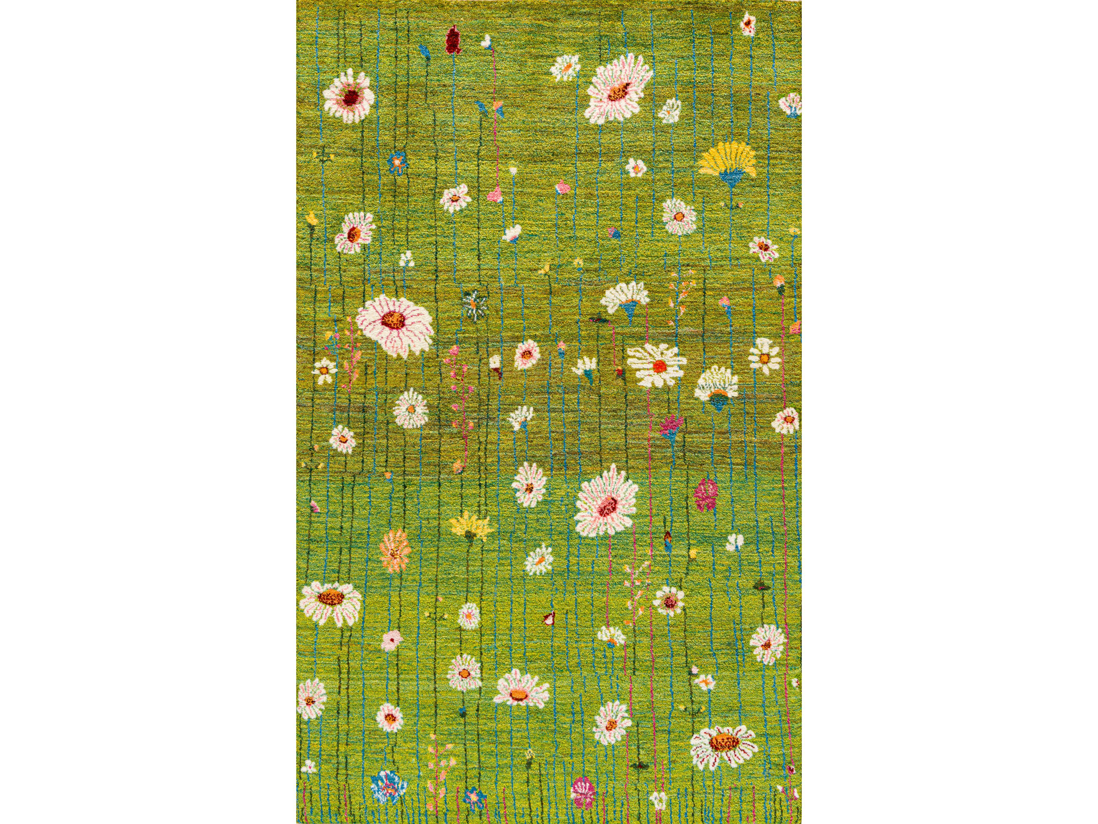 Прямоугольный шерстяной цветочный ковер Zollanvari Flower Meadow ARCH-00103191 - Вид №1