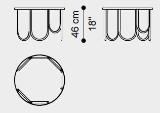 Железный овальный журнальный столик ETRO Home Interiors Chandra ARCH-00002300 - Вид №3
