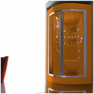 Душевая кабина Gruppo treesse Acquazzurra 100 STI-B7516S-O белая с гидромассажем угловая левая