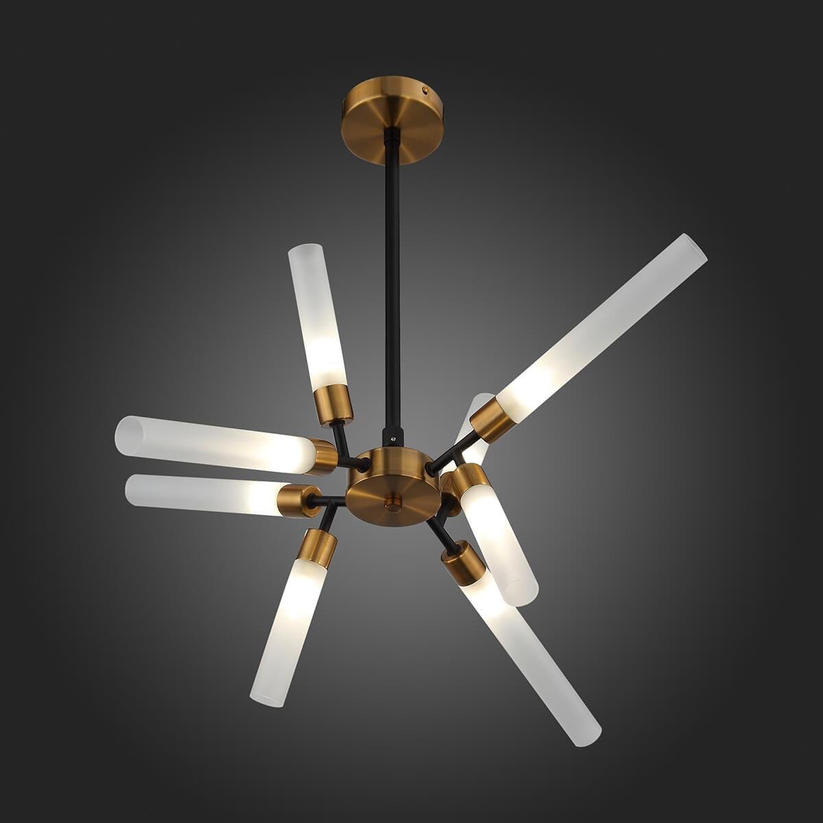 Люстра светодиодная подвесная белая, золото ST Luce Splio SL1620.242.08 ST LUCE ДИЗАЙНЕРСКИЕ, SPLIO 00-3834577 Белый;золото  - Вид №2