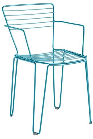 iSimar Садовый стул из оцинкованной стали с подлокотниками Menorca 8035 - Вид №1